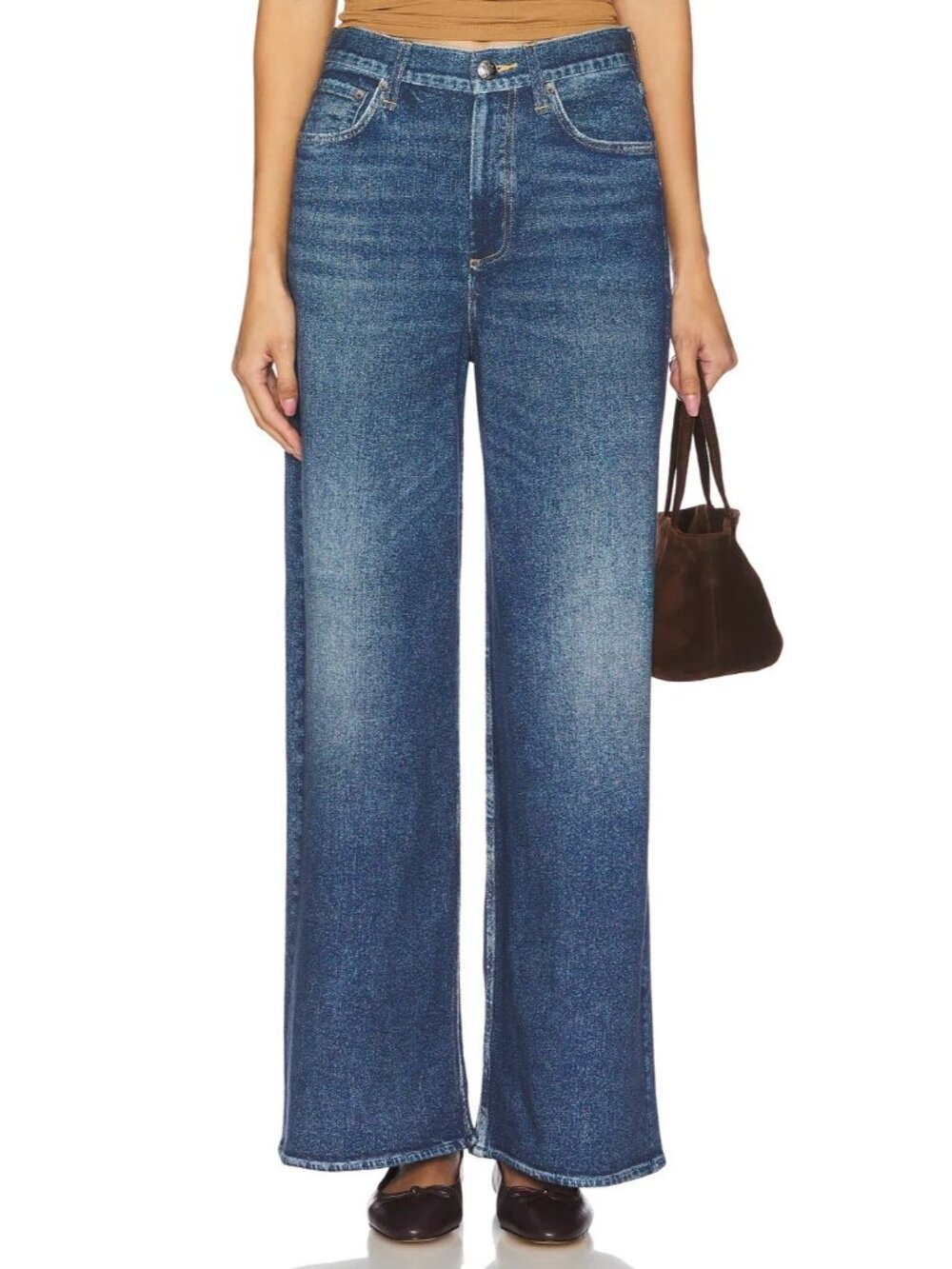 NWT rag & bone Miramar Sofie Ankle in Grove Wide Leg Faux Jean Sweat Pants 27
